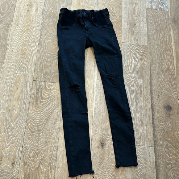 Rag & bone Distressed Black Legging Skinny Jeans - Picture 4 of 12